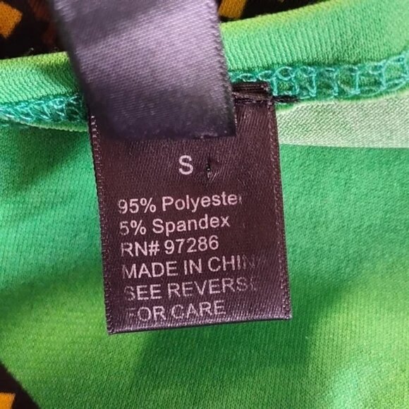 MT Collection Dress Women's Multicolor Print 3/4 Sleeve Crewneck Stretch Size S - Picture 9 of 9